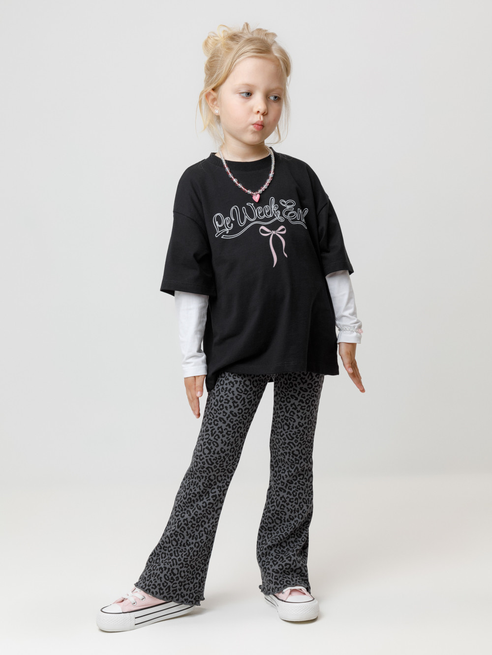 Брюки для девочки, артикул: МП 400835, цвет: серый