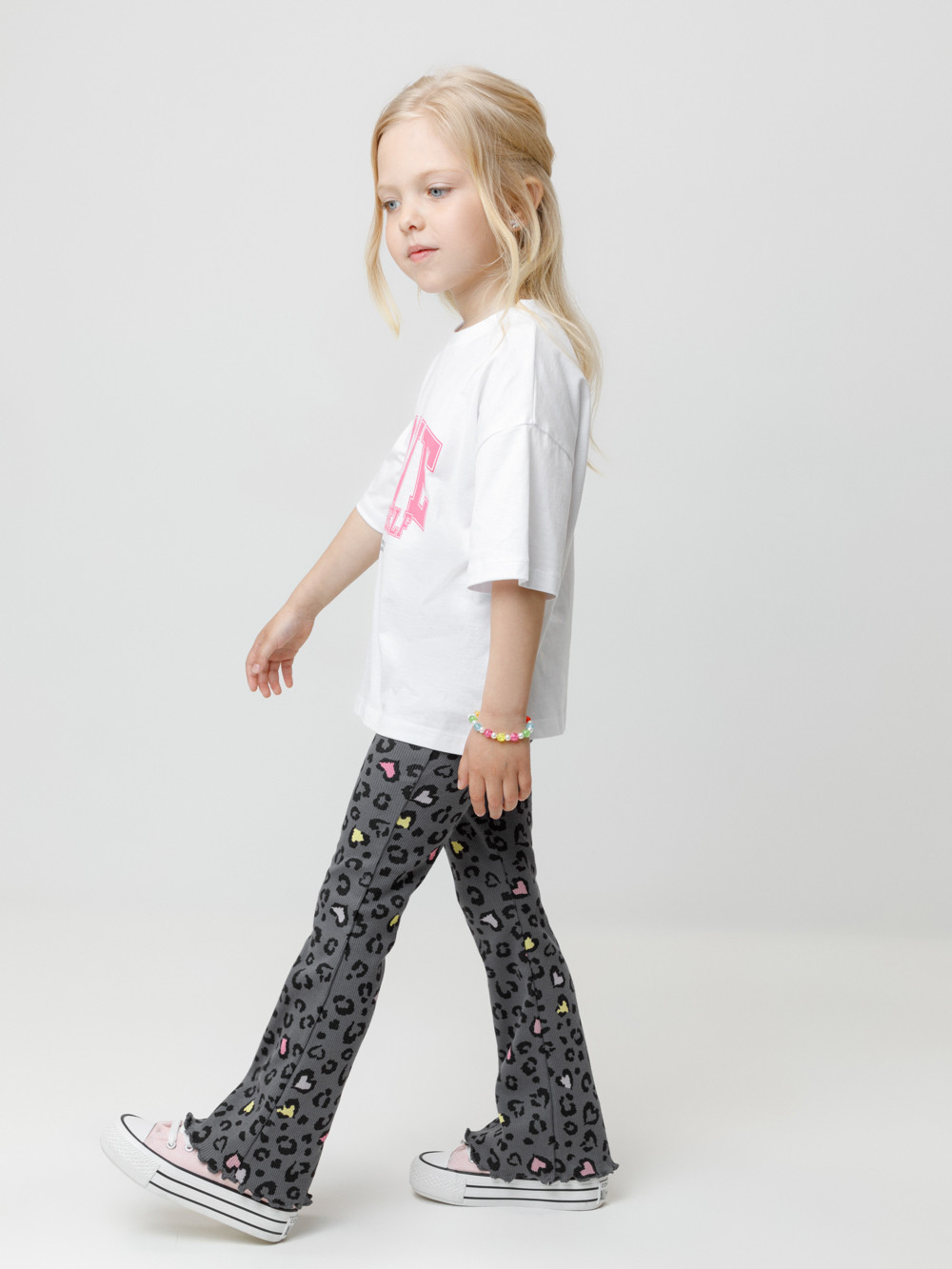 Брюки для девочки, артикул: МП 400835, цвет: серый, фото 3