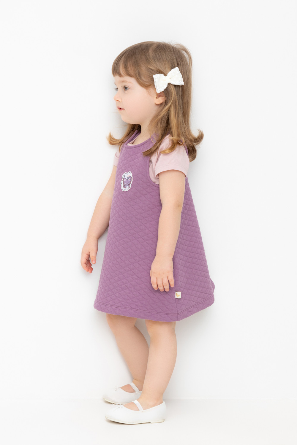 Сарафан для девочки, артикул: КР 5913, цвет: бордовый, фото 3