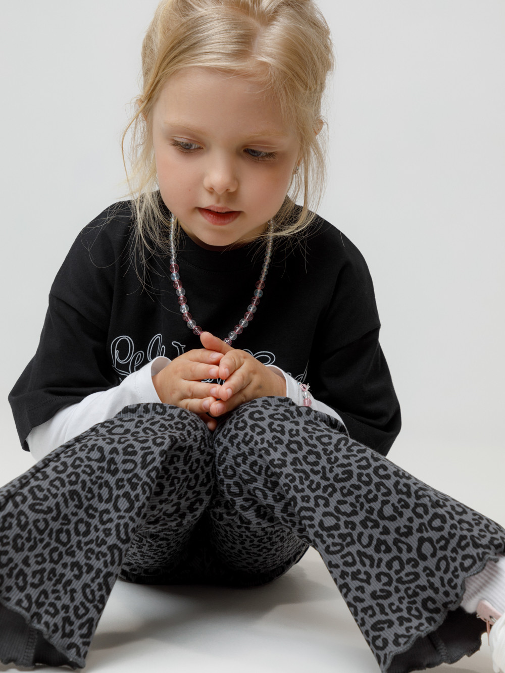 Брюки для девочки, артикул: МП 400835, цвет: серый, фото 4