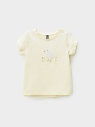 Футболка для девочки, артикул: КР 302966, цвет: желтый