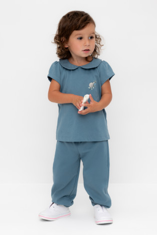 Брюки для девочки, артикул: КР 400815, цвет: синий