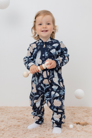 Комбинезон для девочки, артикул: КР 6483, цвет: темно-синий