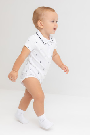 Полукомбинезон для мальчика, артикул: КР 6548, цвет: белый