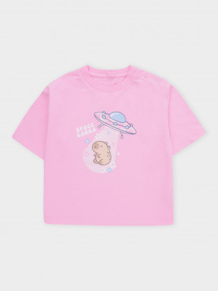 Футболка для девочки, артикул: КР 302931, цвет: розовый