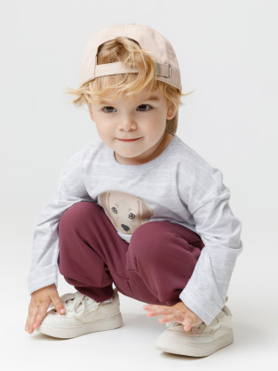 Лонгсливы для мальчика, артикул: КР 302908, цвет: светло-серый5