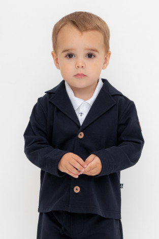 Жакет для мальчика, артикул: КР 302021, цвет: темно-синий