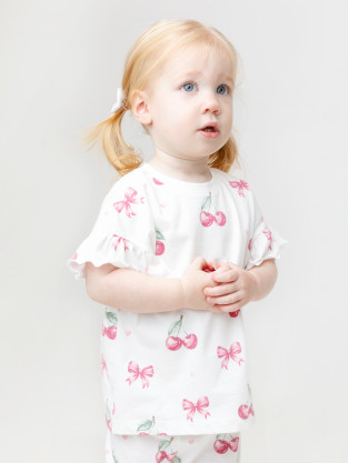 Футболка для девочки, артикул: КР 302959, цвет: сахар