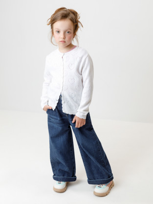 Жакет для девочки, артикул: КВ 30152/ш, цвет: белый