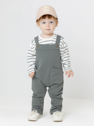 Полукомбинезон для мальчика, артикул: КР 6549, цвет: зеленый