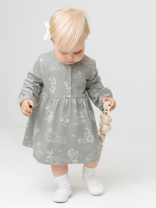 Платье для девочки, артикул: КР 5906, цвет: зеленый