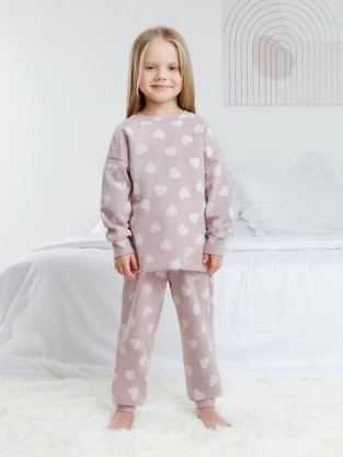 Пижама для девочки, артикул: К 1587, цвет: розовый