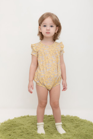 Полукомбинезон для девочки, артикул: КР 6461, цвет: желтый