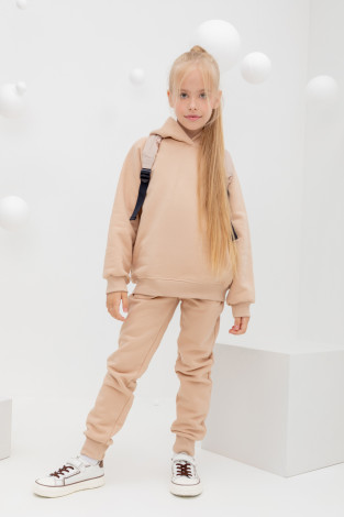 Брюки для девочки, артикул: КР 400590, цвет: бежевый