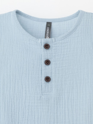 Полукомбинезон для мальчика, артикул: ТК 62017, цвет: голубой - 2 фото