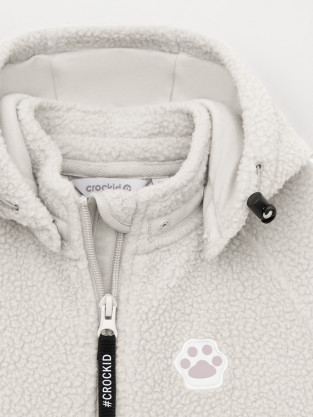 Комбинезон для девочки, артикул: ФЛ 60011/3 ГР, цвет: бежевый - 2 фото