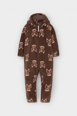 Комбинезон для девочки, артикул: ФЛ 60000, цвет: кофейный - 2 фото