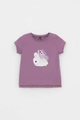 Футболка для девочки, артикул: КР 302321, цвет: бордовый - 2 фото