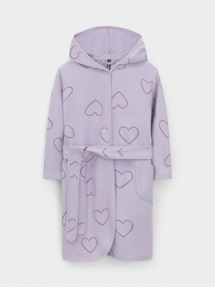 Халат для девочки, артикул: К 5763, цвет: фиолетовый - 2 фото