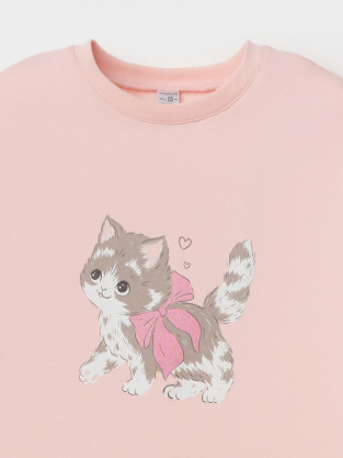 Пижама для девочки, артикул: К 1567, цвет: светло-розовый - 2 фото