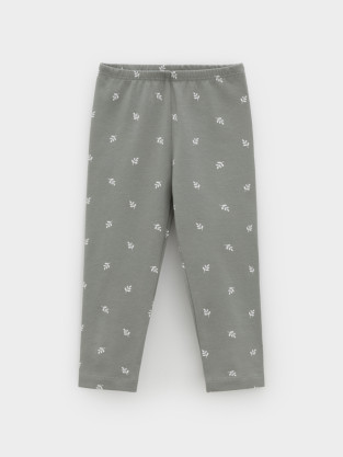 Лосины для девочки, артикул: КР 4321, цвет: хаки - 2 фото