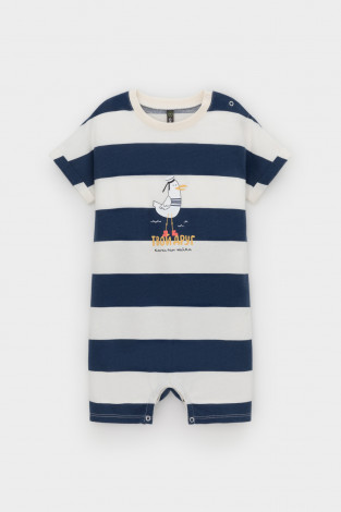 Полукомбинезон для мальчика, артикул: КР 6499, цвет: синий - 2 фото