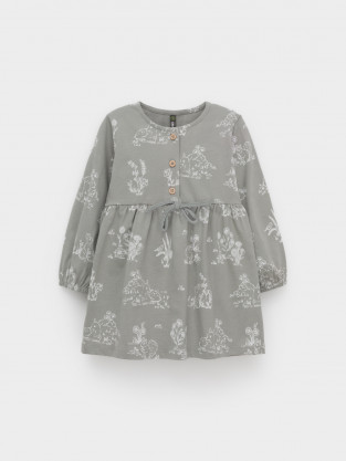 Платье для девочки, артикул: КР 5906, цвет: зеленый - 2 фото