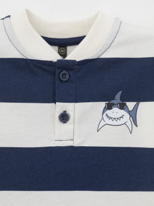 Полукомбинезон для мальчика, артикул: КР 6537, цвет: темно-синий - 2 фото