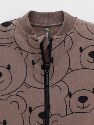 Жакет для мальчика, артикул: КР 302777, цвет: коричневый - 2 фото