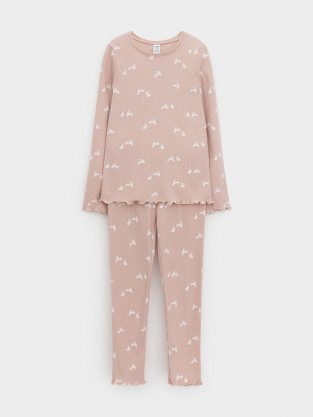 Пижама для девочки, артикул: К 1618, цвет: розовый - 2 фото