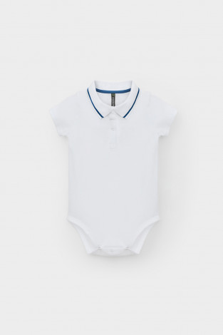 Полукомбинезон для мальчика, артикул: КР 6464, цвет: белый - 2 фото