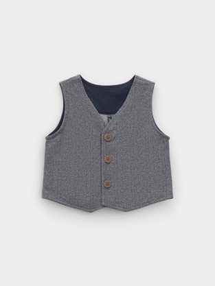 Жилет для мальчика, артикул: КР 302754, цвет: серый - 2 фото