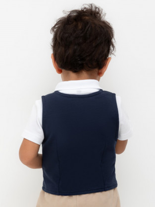 Жилет для мальчика, артикул: КР 302754, цвет: темно-синий